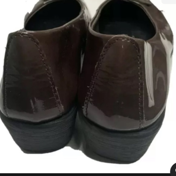 𝅺THE Flexx Women's Brown Patent Slip On Comfort Shoes Size 6.5M - Picture 5 of 6